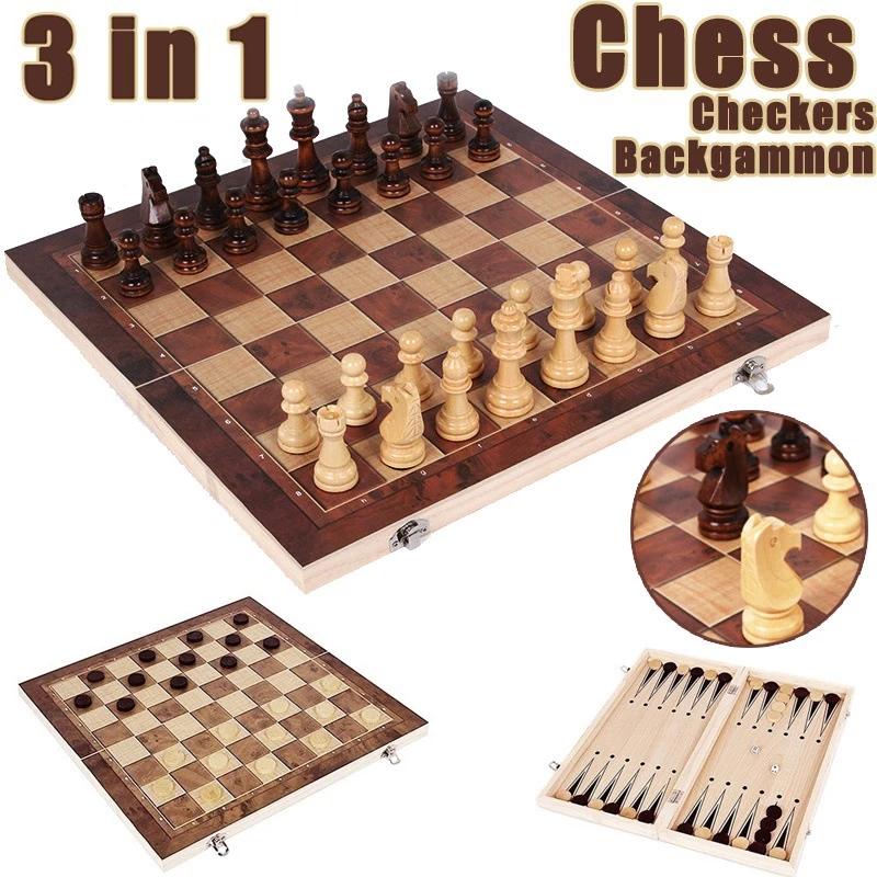 Board Game Quacks - Tabuleiro de xadrez 3 em 1,