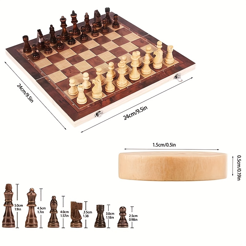 Tabuleiro de xadrez 3 em 1, ta - Board Game Quacks avaliação e preço